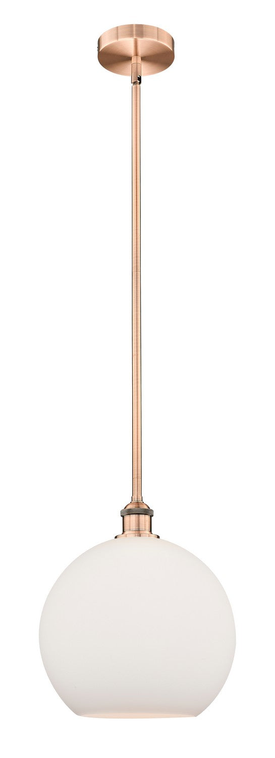 Innovations 616-1S-AC-G121-12 One Light Mini Pendant, Antique Copper