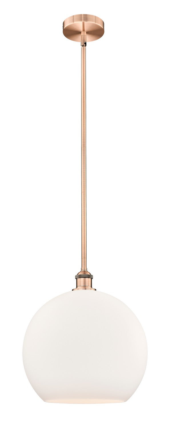 Innovations 616-1S-AC-G121-14 One Light Pendant, Antique Copper