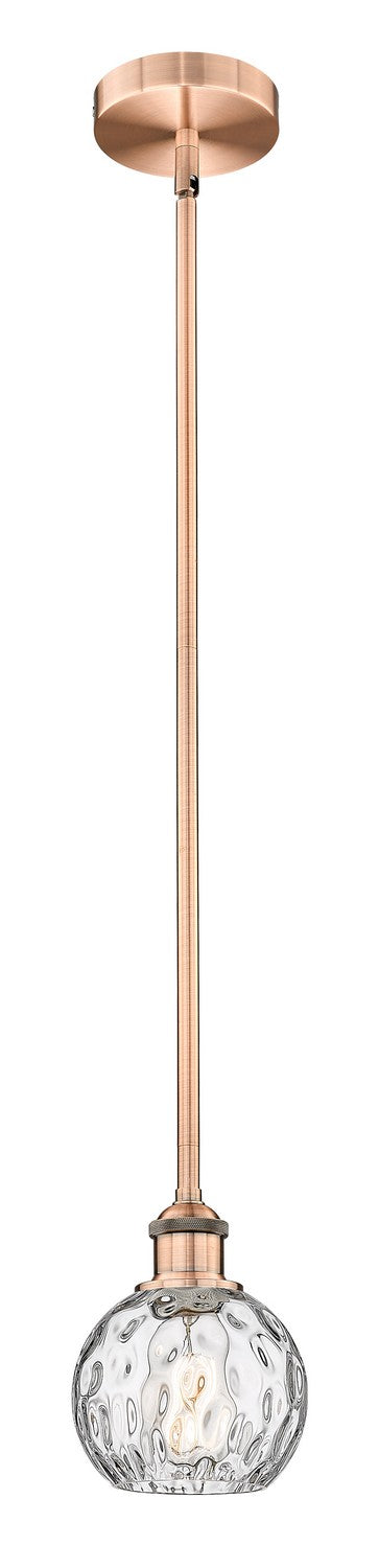 Innovations 616-1S-AC-G1215-6 One Light Mini Pendant, Antique Copper