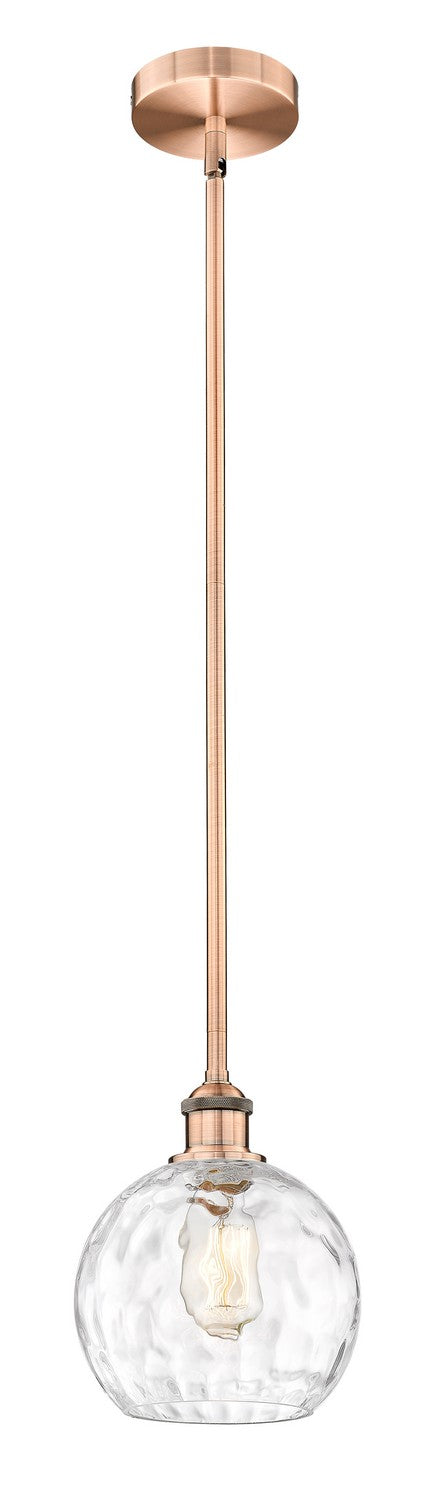 Innovations 616-1S-AC-G1215-8 One Light Mini Pendant, Antique Copper