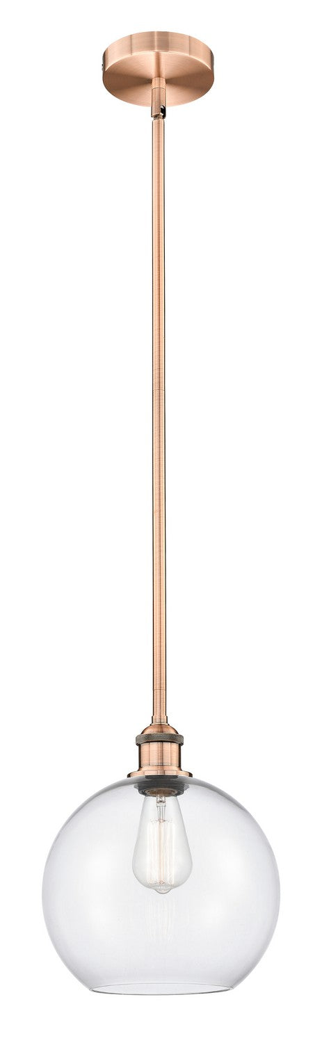 Innovations 616-1S-AC-G122-10 One Light Mini Pendant, Antique Copper