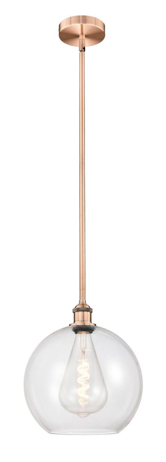 Innovations 616-1S-AC-G122-12 One Light Mini Pendant, Antique Copper