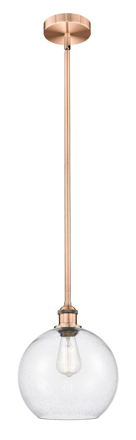 Innovations 616-1S-AC-G124-10 One Light Mini Pendant, Antique Copper