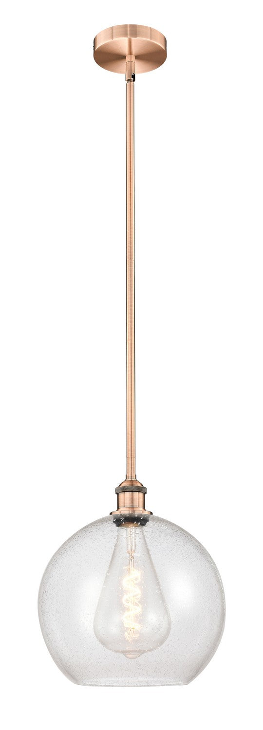 Innovations 616-1S-AC-G124-12 One Light Mini Pendant, Antique Copper