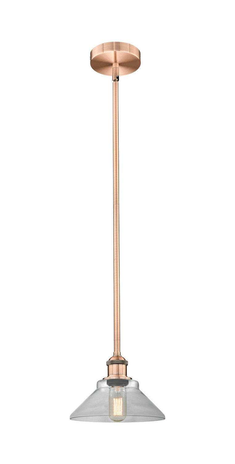 Innovations 616-1S-AC-G132 One Light Mini Pendant, Antique Copper