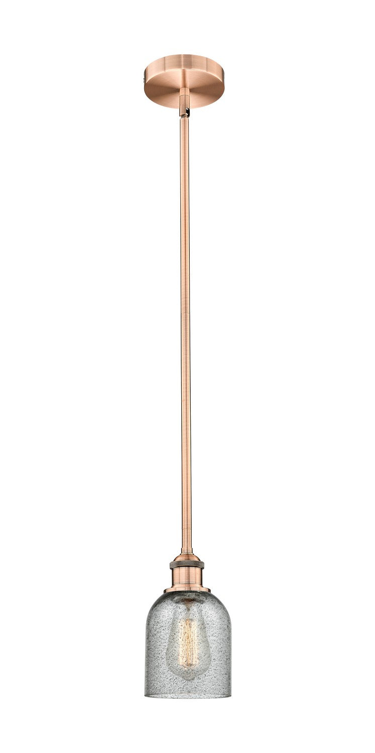 Innovations 616-1S-AC-G257 One Light Mini Pendant, Antique Copper