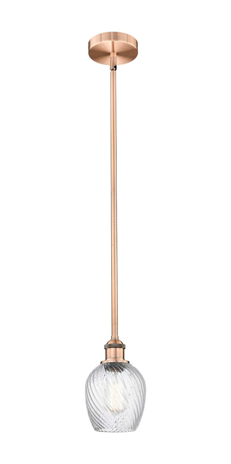 Innovations 616-1S-AC-G292 One Light Mini Pendant, Antique Copper