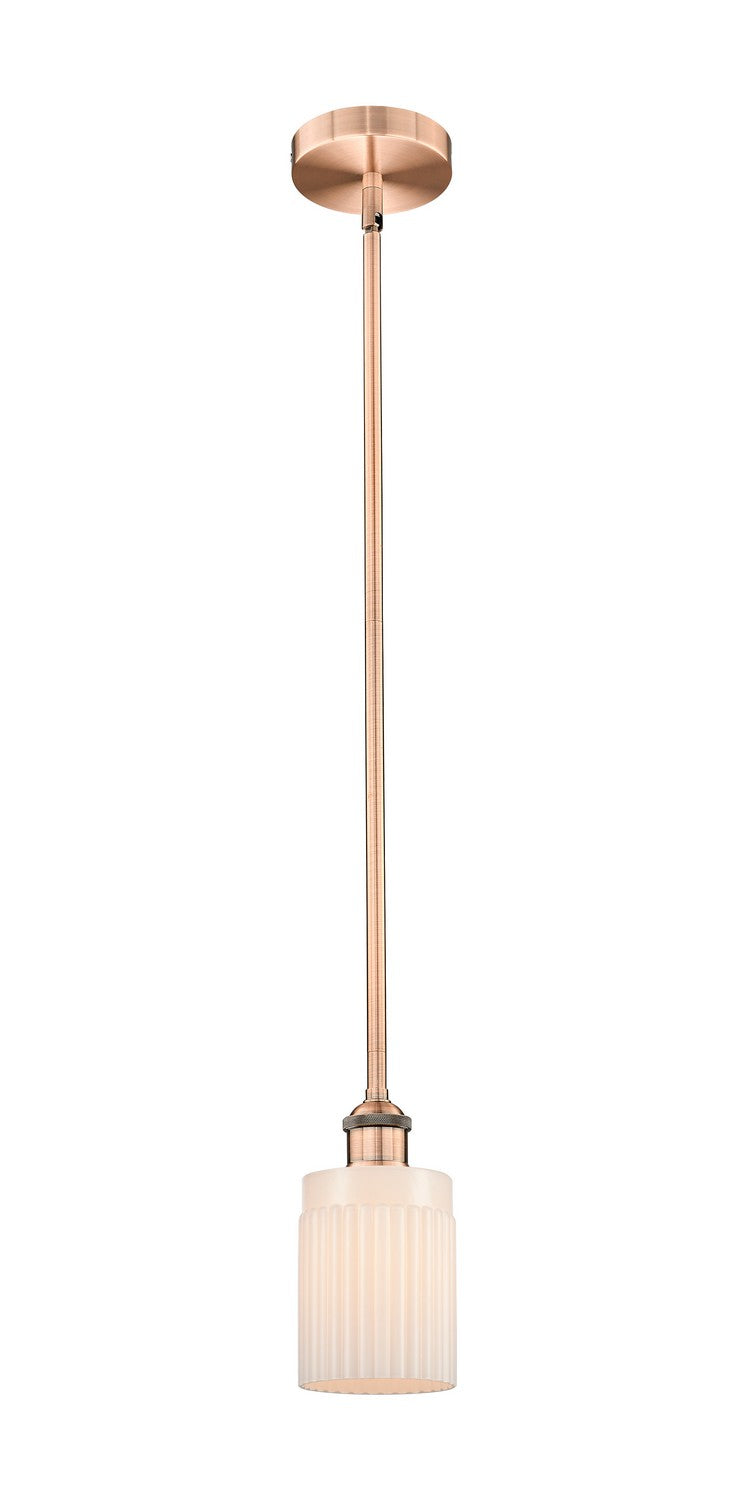 Innovations 616-1S-AC-G341 One Light Mini Pendant, Antique Copper