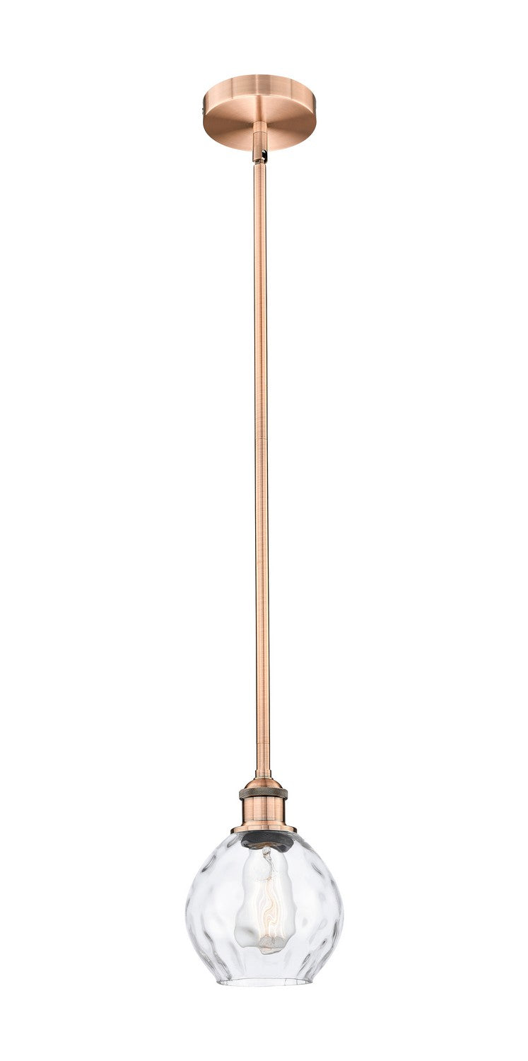 Innovations 616-1S-AC-G362 One Light Mini Pendant, Antique Copper