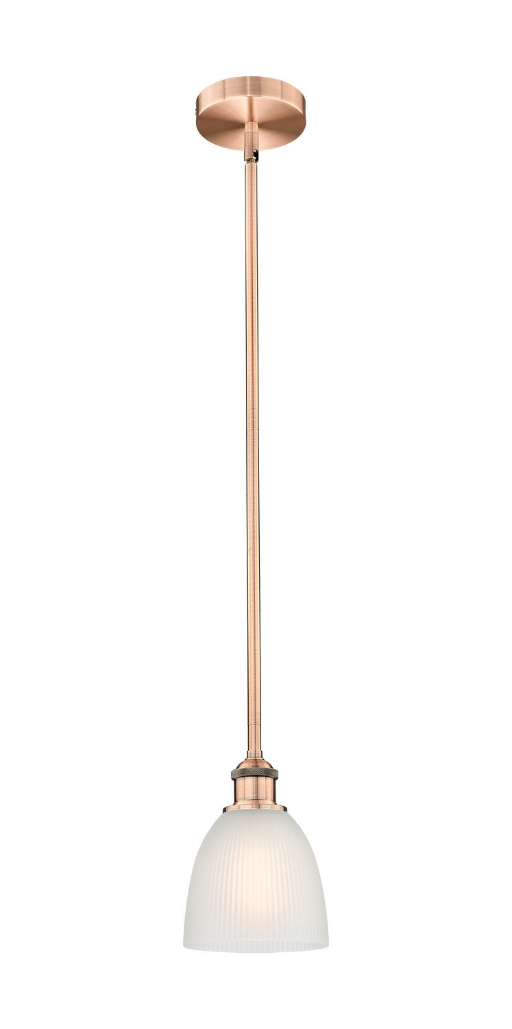 Innovations 616-1S-AC-G381 One Light Mini Pendant, Antique Copper