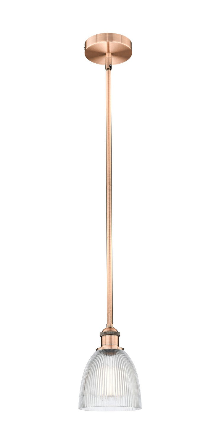 Innovations 616-1S-AC-G382 One Light Mini Pendant, Antique Copper