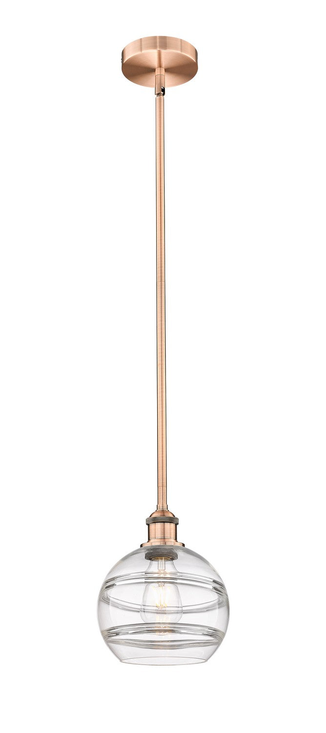 Innovations 616-1S-AC-G556-8CL One Light Mini Pendant, Antique Copper