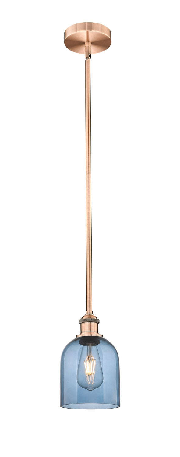 Innovations 616-1S-AC-G558-6BL One Light Mini Pendant, Antique Copper