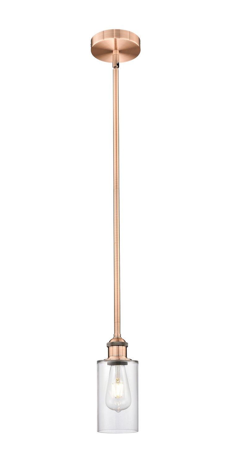 Innovations 616-1S-AC-G802 One Light Mini Pendant, Antique Copper