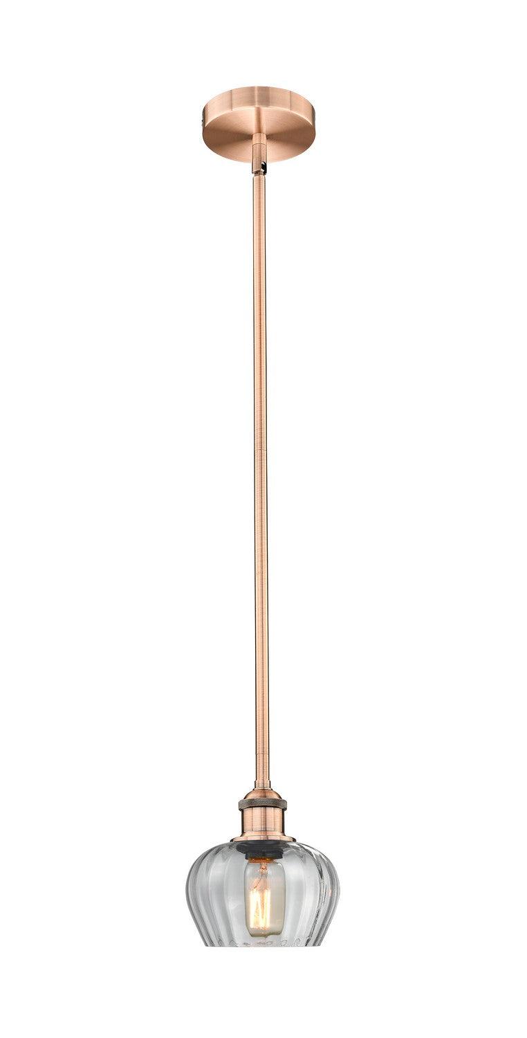 Innovations 616-1S-AC-G92 One Light Mini Pendant, Antique Copper