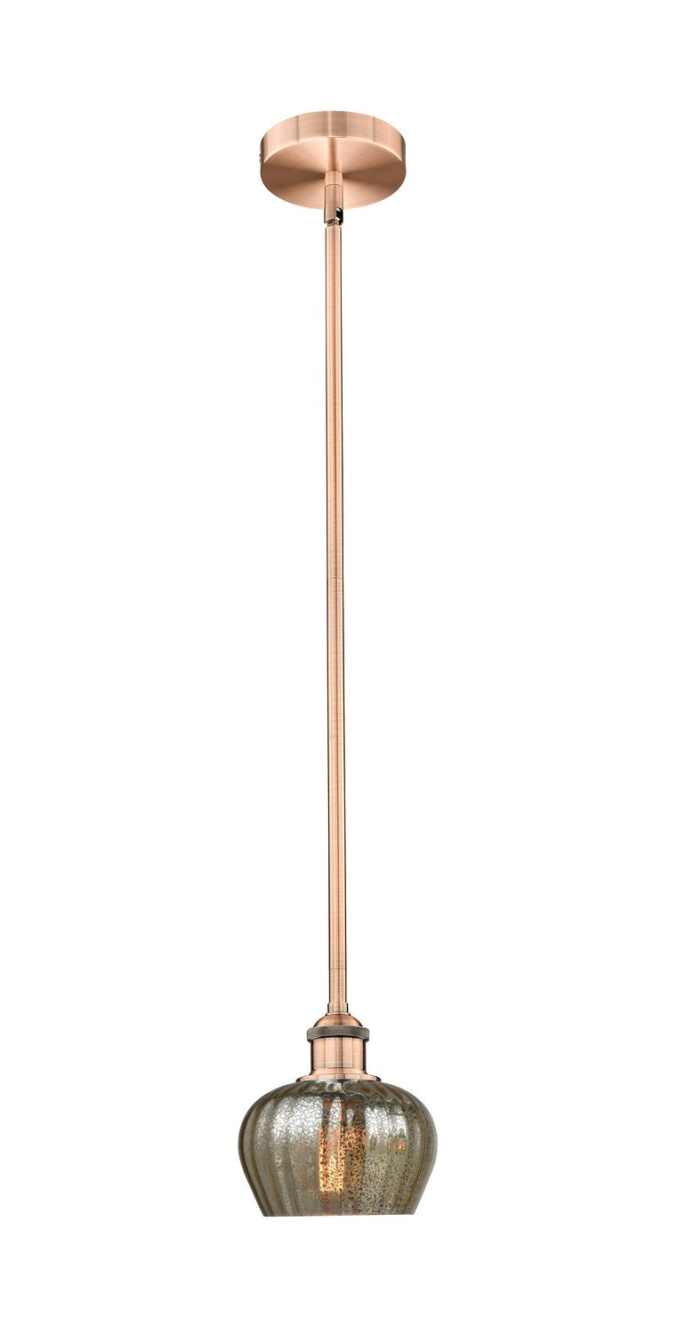 Innovations 616-1S-AC-G96 One Light Mini Pendant, Antique Copper
