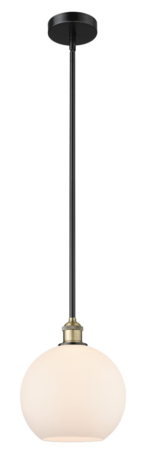 Innovations 616-1S-BAB-G121-10 One Light Mini Pendant, Black Antique Brass