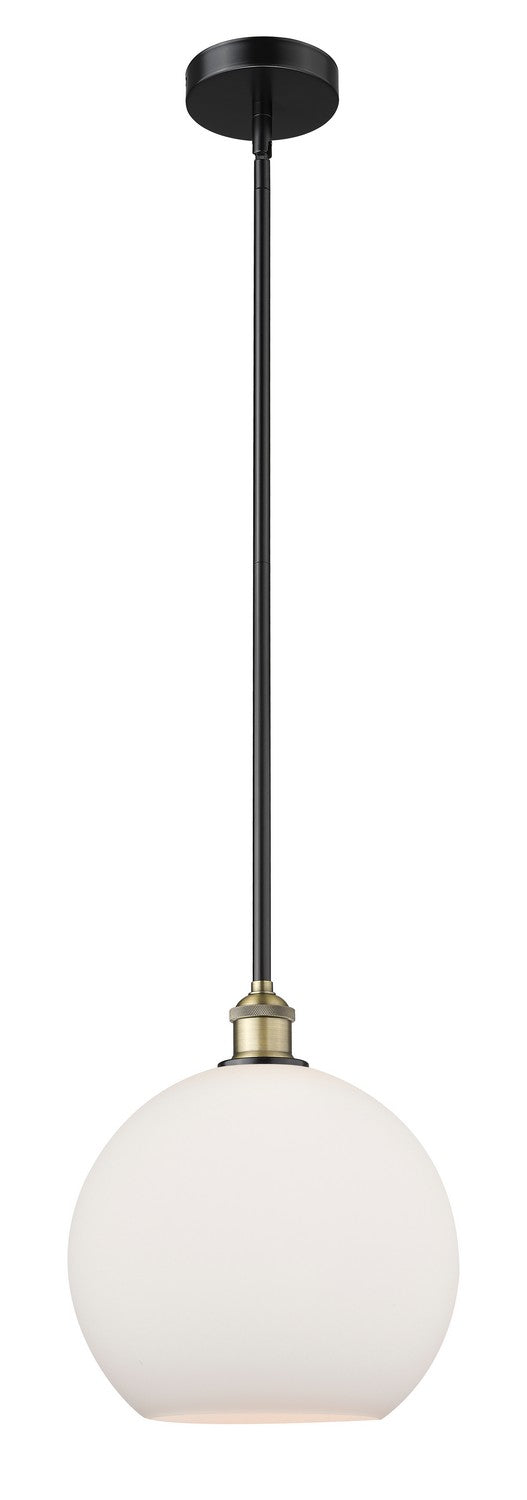 Innovations 616-1S-BAB-G121-12 One Light Mini Pendant, Black Antique Brass