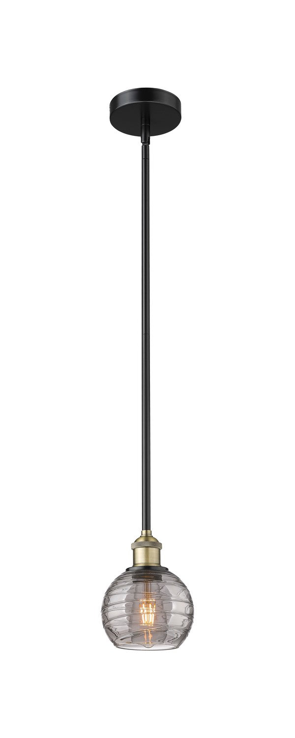 Innovations 616-1S-BAB-G1213-6SM One Light Mini Pendant, Black Antique Brass