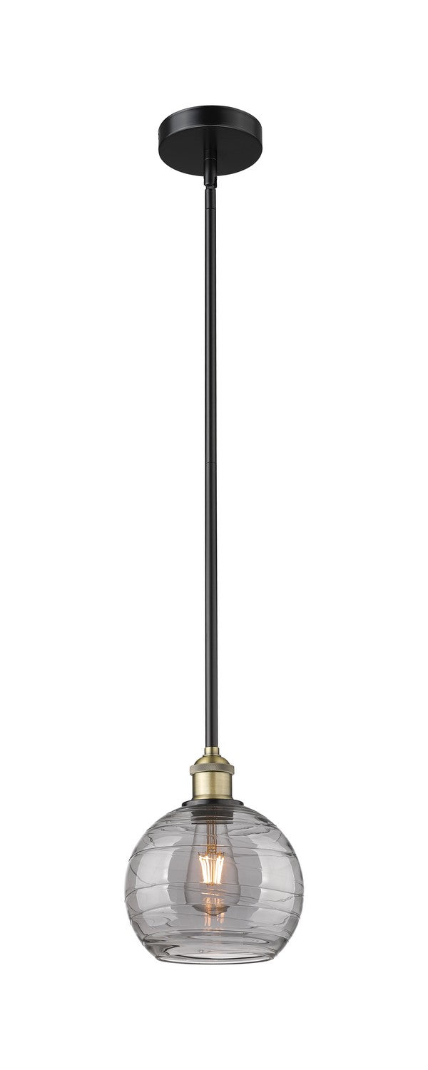 Innovations 616-1S-BAB-G1213-8SM One Light Mini Pendant, Black Antique Brass