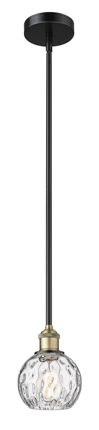 Innovations 616-1S-BAB-G1215-6 One Light Mini Pendant, Black Antique Brass