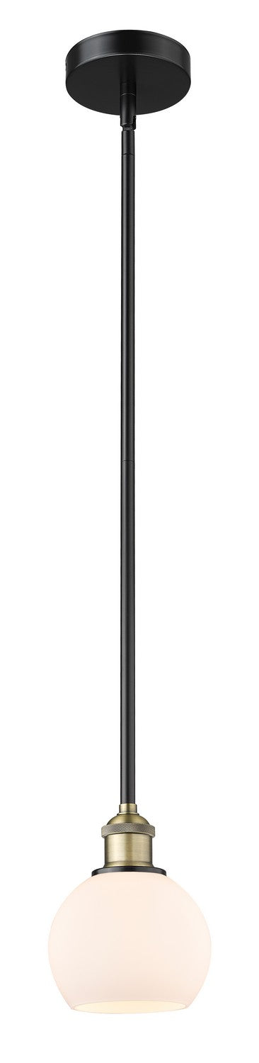 Innovations 616-1S-BAB-G121-6 One Light Mini Pendant, Black Antique Brass