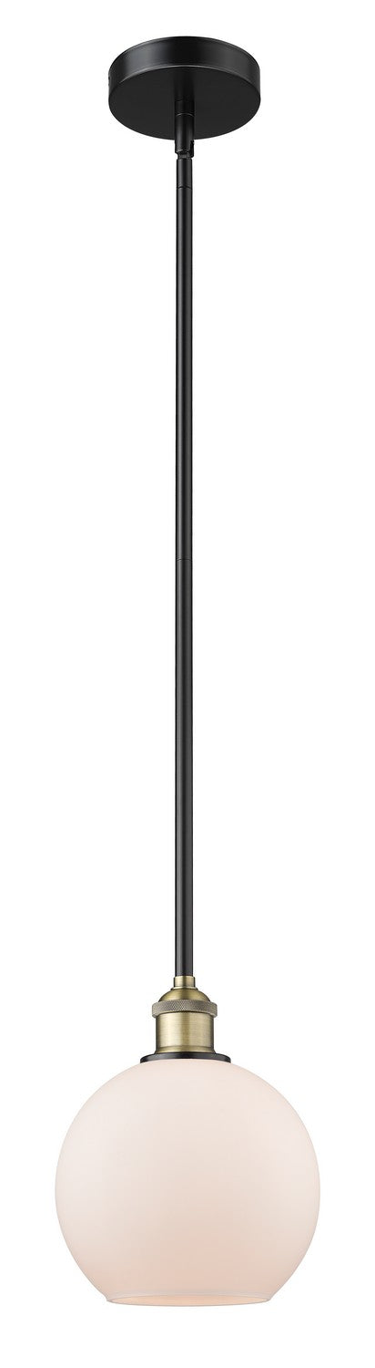 Innovations 616-1S-BAB-G121-8 One Light Mini Pendant, Black Antique Brass