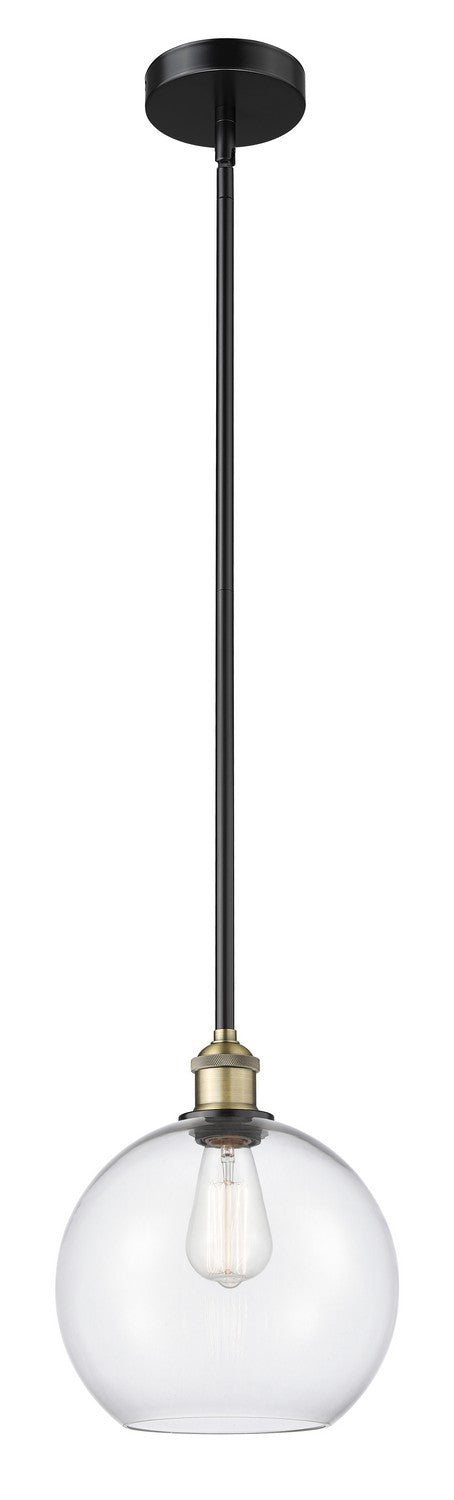 Innovations 616-1S-BAB-G122-10 One Light Mini Pendant, Black Antique Brass