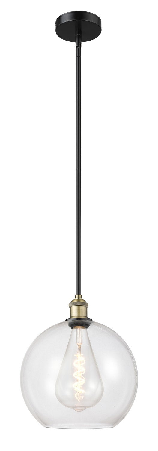 Innovations 616-1S-BAB-G122-12 One Light Mini Pendant, Black Antique Brass