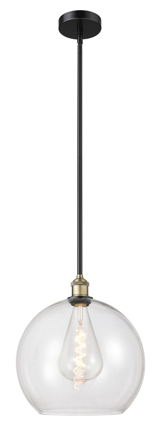 Innovations 616-1S-BAB-G122-14 One Light Pendant, Black Antique Brass