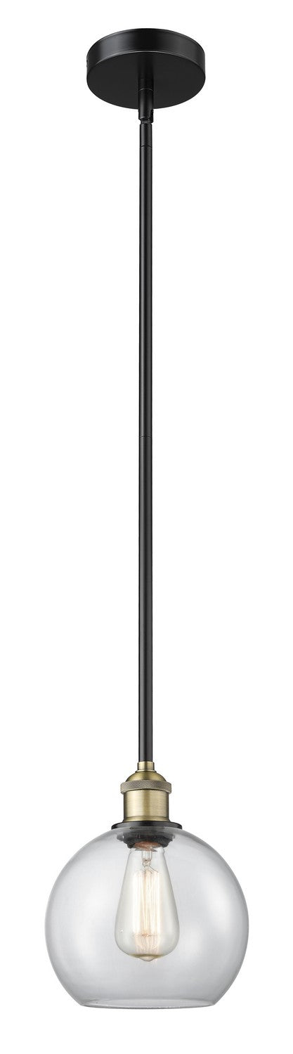 Innovations 616-1S-BAB-G122-8 One Light Mini Pendant, Black Antique Brass