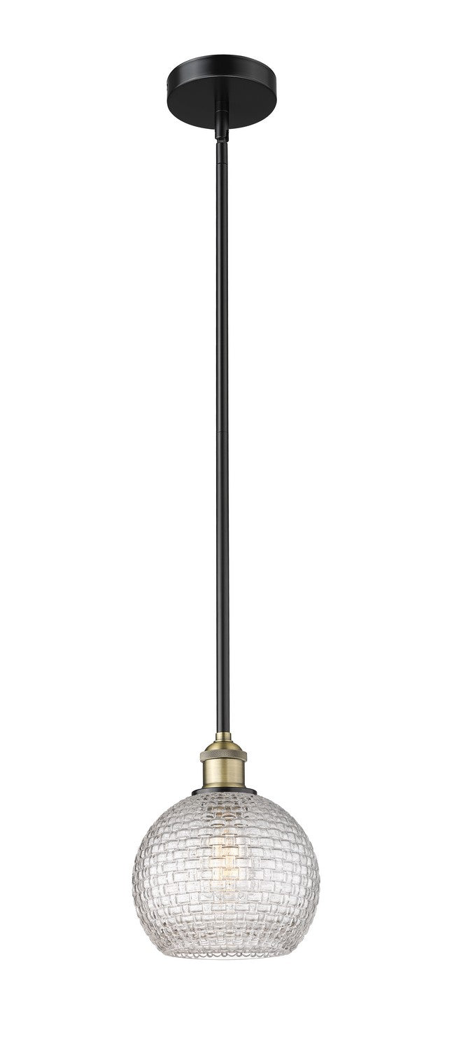 Innovations 616-1S-BAB-G122C-8CL One Light Mini Pendant, Black Antique Brass