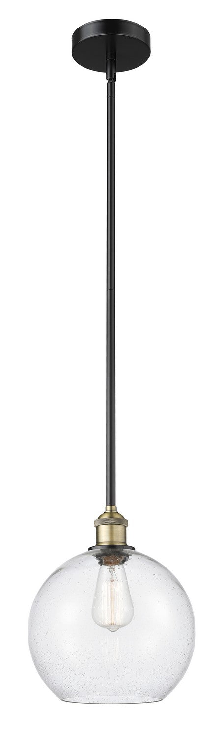 Innovations 616-1S-BAB-G124-10 One Light Mini Pendant, Black Antique Brass
