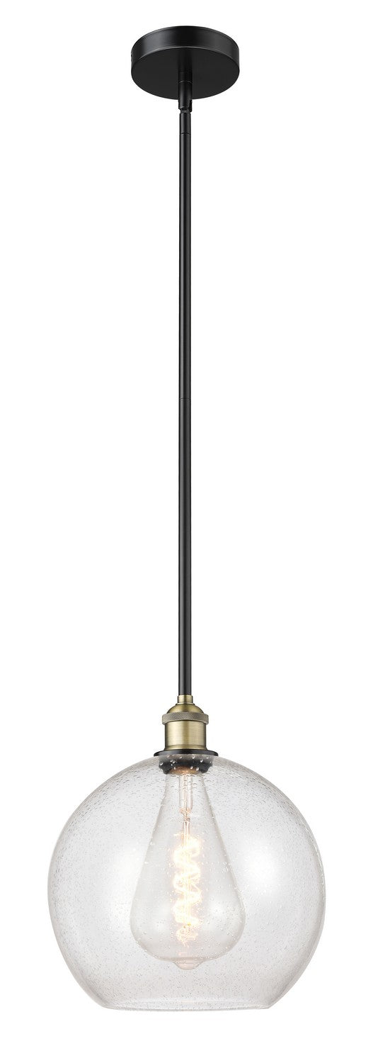 Innovations 616-1S-BAB-G124-12 One Light Mini Pendant, Black Antique Brass