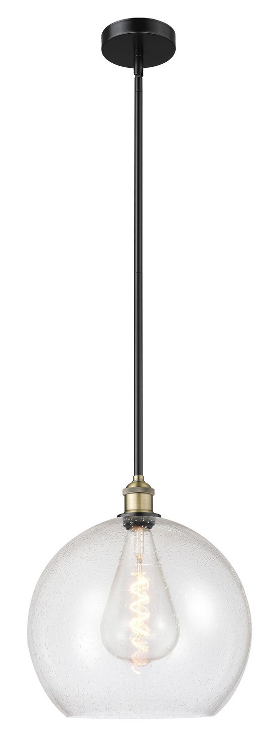 Innovations 616-1S-BAB-G124-14 One Light Pendant, Black Antique Brass