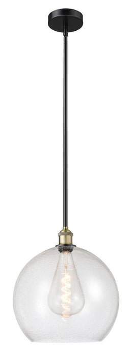 Innovations 616-1S-BAB-G124-14 One Light Pendant, Black Antique Brass