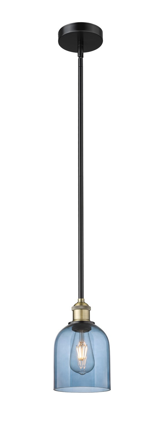 Innovations 616-1S-BAB-G558-6BL One Light Mini Pendant, Black Antique Brass