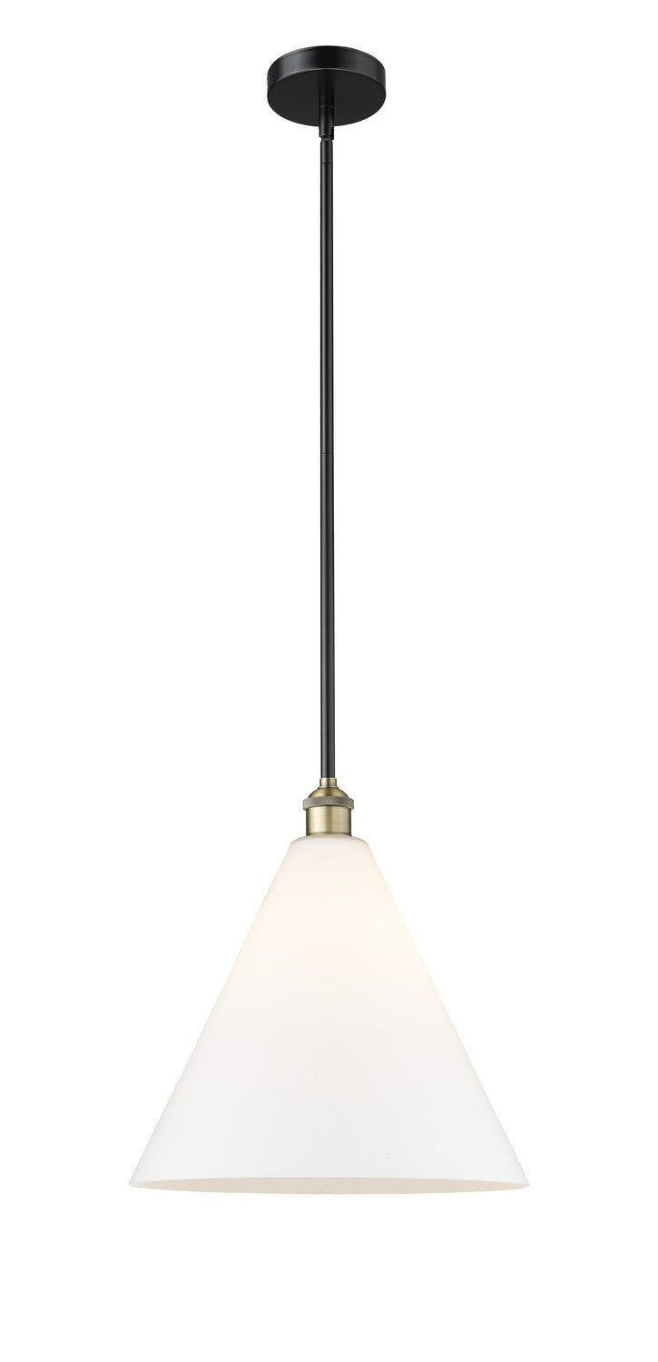 Innovations 616-1S-BAB-GBC-161 One Light Pendant, Black Antique Brass