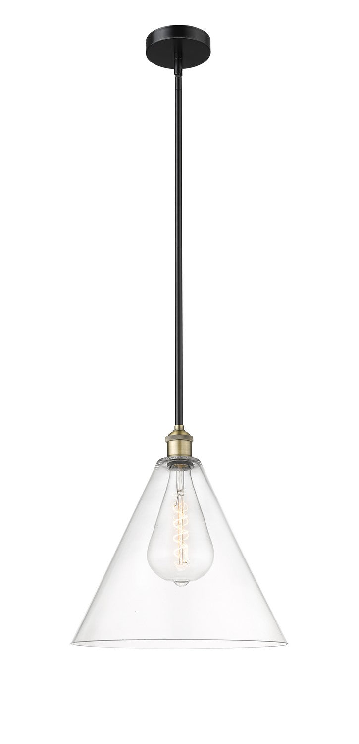 Innovations 616-1S-BAB-GBC-162 One Light Pendant, Black Antique Brass