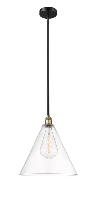 Innovations 616-1S-BAB-GBC-162 One Light Pendant, Black Antique Brass