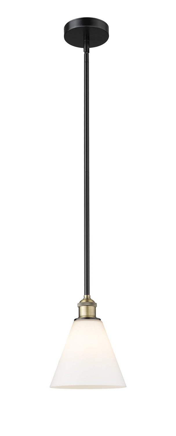 Innovations 616-1S-BAB-GBC-81 One Light Mini Pendant, Black Antique Brass
