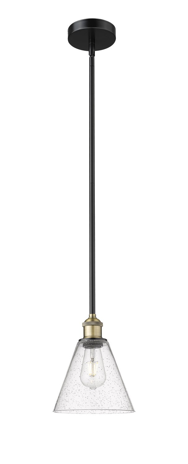 Innovations 616-1S-BAB-GBC-84 One Light Mini Pendant, Black Antique Brass