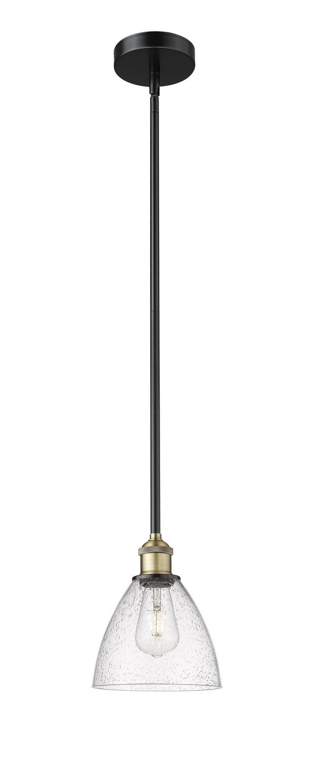 Innovations 616-1S-BAB-GBD-754 One Light Mini Pendant, Black Antique Brass