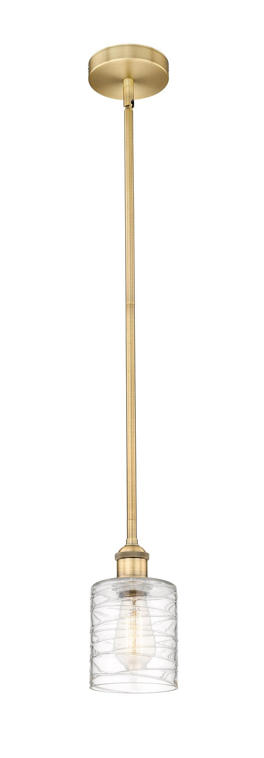 Innovations 616-1S-BB-G1113 One Light Mini Pendant, Brushed Brass