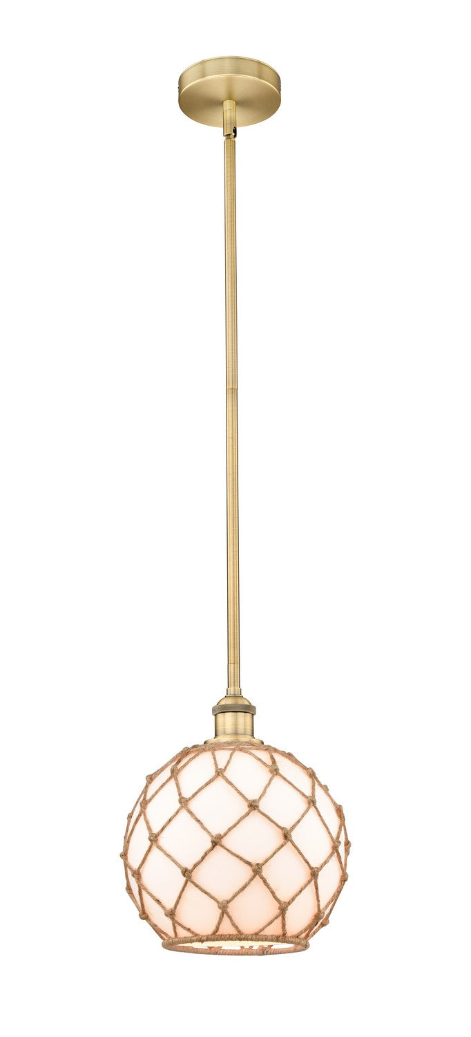Innovations 616-1S-BB-G121-10RB One Light Mini Pendant, Brushed Brass