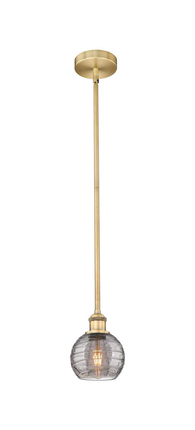 Innovations 616-1S-BB-G1213-6SM One Light Mini Pendant, Brushed Brass