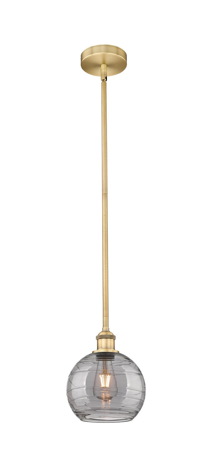 Innovations 616-1S-BB-G1213-8SM One Light Mini Pendant, Brushed Brass