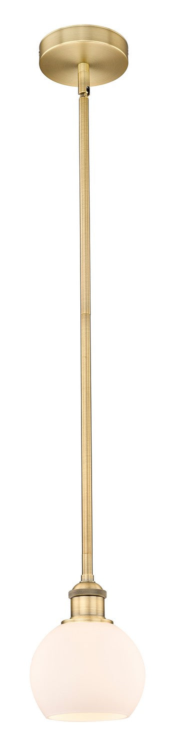 Innovations 616-1S-BB-G121-6 One Light Mini Pendant, Brushed Brass