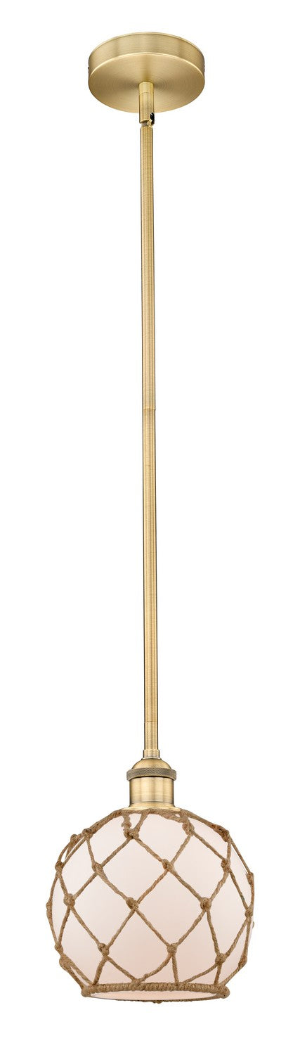 Innovations 616-1S-BB-G121-8RB One Light Mini Pendant, Brushed Brass