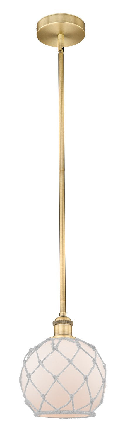 Innovations 616-1S-BB-G121-8RW One Light Mini Pendant, Brushed Brass
